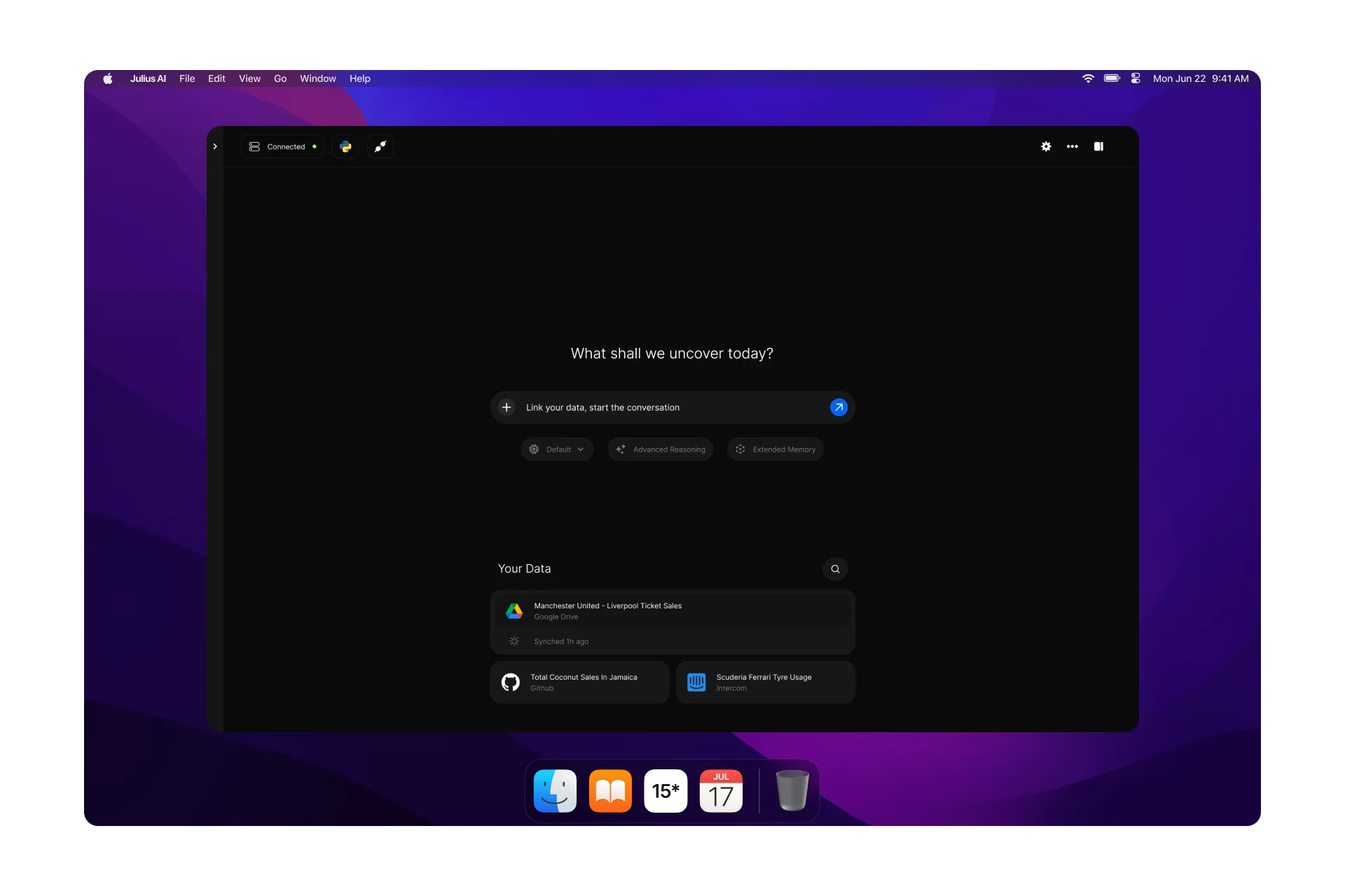 JULIUS AI AI Data Analytics & Software UI Design Preview 1